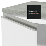Mueble Inferior de Cocina Esquinero Glamy Blanco 94x84cm Sin Cajones con Mesón de Madera y sin Estufa - MUEBLES INFERIORES DE COCINA | Bylmo