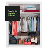 Closet Denver Blanco 117x205cm con Cinco Compartimientos y con Dos Puertas - CLOSETS | Bylmo