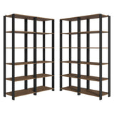 Set X 4 Muebles Organizadores de Despensa Esquinero Marron y Negro 236x180cm con Patas y con Veinte Repisas - ALACENAS Y MUEBLES MICROONDAS | Bylmo