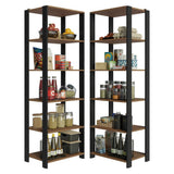 Set X 2 Muebles Organizadores de Despensa Esquinero Marron y Negro 118x180cm con Patas y con Diez Repisas - ALACENAS Y MUEBLES MICROONDAS | Bylmo