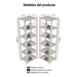 Set X 2 Muebles Organizadores de Despensa Esquinero Marron y Negro 118x180cm con Patas y con Diez Repisas - ALACENAS Y MUEBLES MICROONDAS | Bylmo