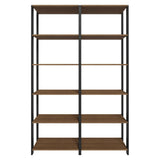 Set X 2 Muebles Organizadores de Despensa Marron y Negro 118x180cm con Patas y con Diez Repisas - ALACENAS Y MUEBLES MICROONDAS | Bylmo