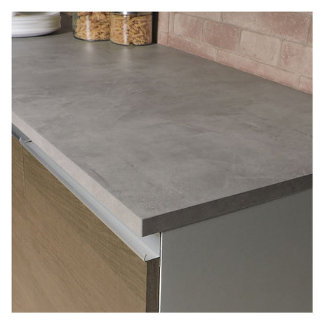 Mesón de Cocina Gris 120x52cm de Madera Aglomerada Mdp Acabado Mate sin Pozuelo - MESONES DE COCINA | Bylmo