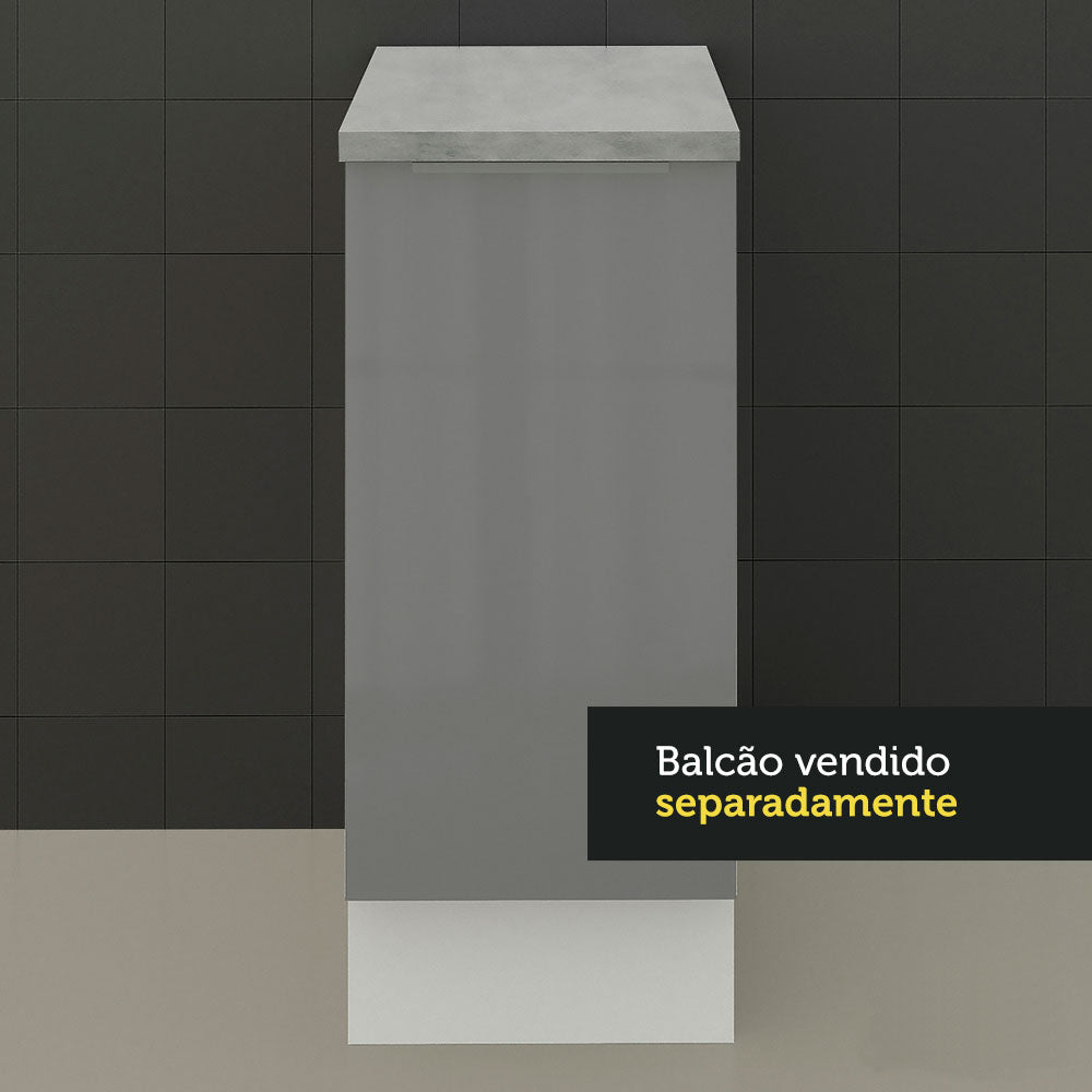 Mesón de Cocina Gris 40x60cm de Madera Aglomerada Mdp Acabado Mate sin Pozuelo - MESONES DE COCINA | Bylmo