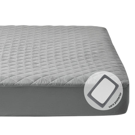 Protector de Colchón Gris Sencillo 100 X 190 Cm Antifluido - PROTECTORES DE COLCHON | Bylmo