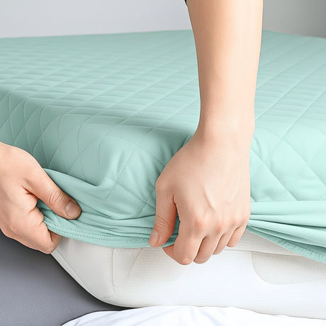 Protector de Colchón Verde Menta Sencillo 100 X 190 Cm Antifluido - PROTECTORES DE COLCHON | Bylmo