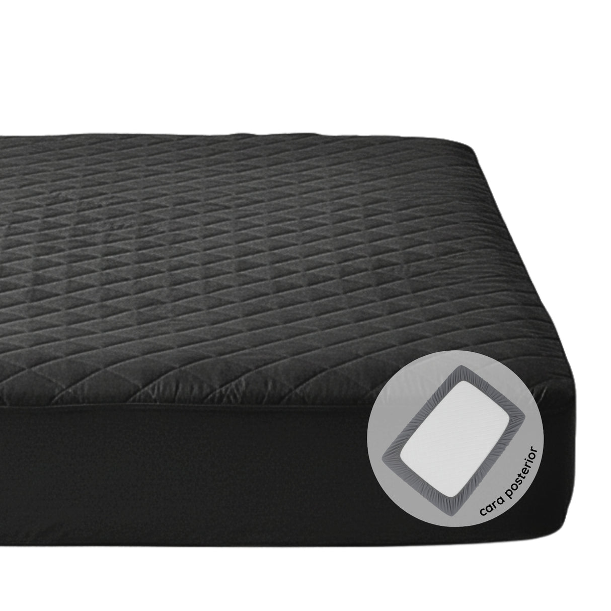 Protector de Colchón Negro Semidoble 120 X 190 Cm Antifluido - PROTECTORES DE COLCHON | Bylmo