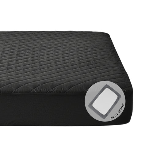 Protector de Colchón Negro Semidoble 120 X 190 Cm Antifluido - PROTECTORES DE COLCHON | Bylmo
