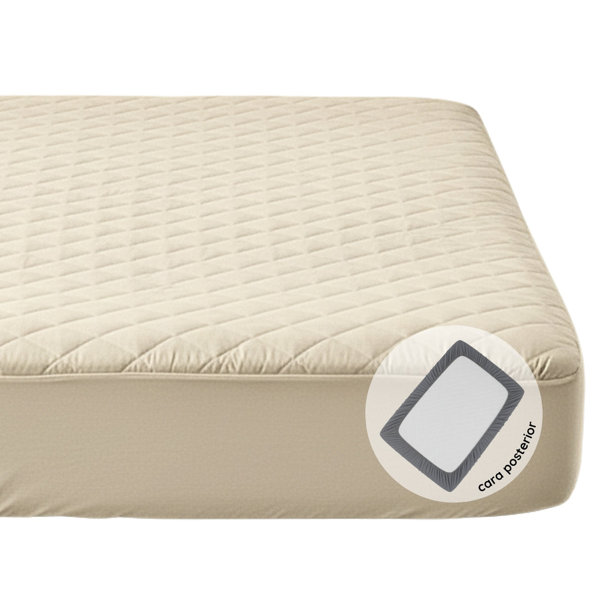 Protector de Colchón Beige Semidoble 120 X 190 Cm Antifluido - PROTECTORES DE COLCHON | Bylmo