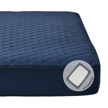 Protector de Colchón Azul Oscuro Semidoble 120 X 190 Cm Antifluido - PROTECTORES DE COLCHON | Bylmo