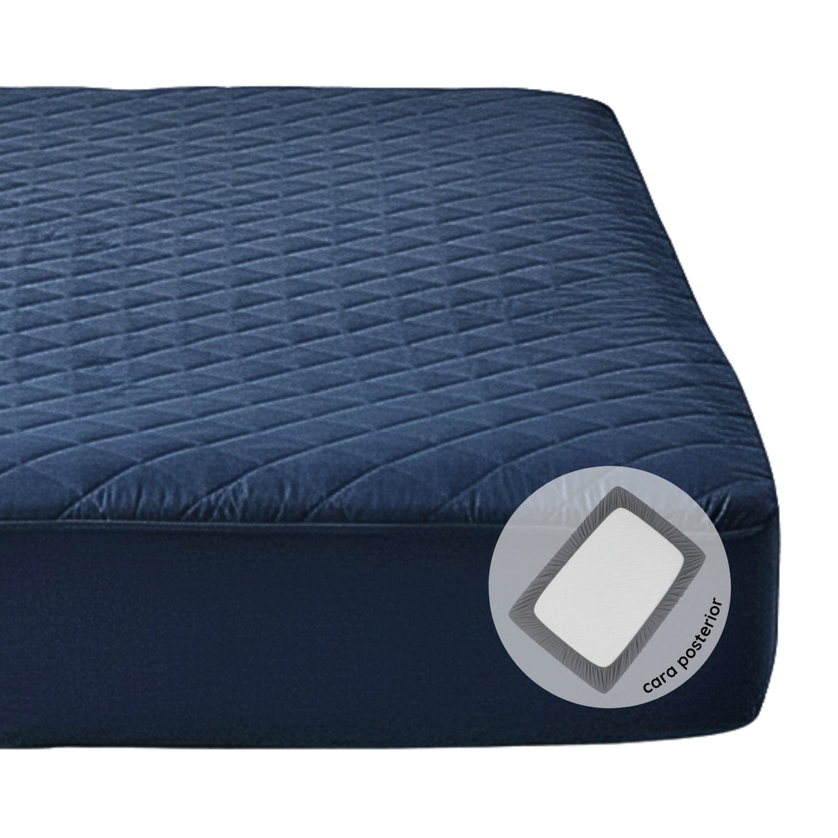 Protector de Colchón Azul Oscuro Doble 140 X 190 Cm Antifluido - PROTECTORES DE COLCHON | Bylmo