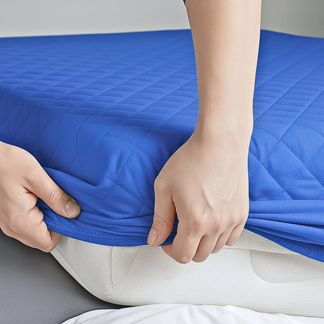 Protector de Colchón Azul Queen 160 X 190 Cm Antifluido - PROTECTORES DE COLCHON | Bylmo