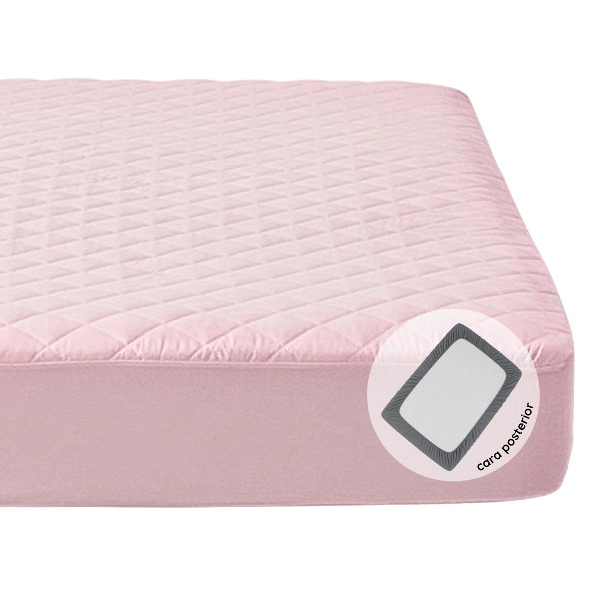 Protector de Colchón Rosa Queen 160 X 190 Cm Antifluido - PROTECTORES DE COLCHON | Bylmo