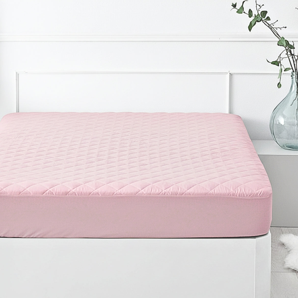 Protector de Colchón Rosa Queen 160 X 190 Cm Antifluido - PROTECTORES DE COLCHON | Bylmo