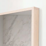 Espejo de Baño Dakar Beige Claro 46x65cm Rectangular con Marco en Madera - ESPEJOS DE BANHO | Bylmo
