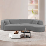 Sofá Gensai Gris 220x80cm Microfibra de Dos Puestos - SOFAS Y POLTRONAS | Bylmo