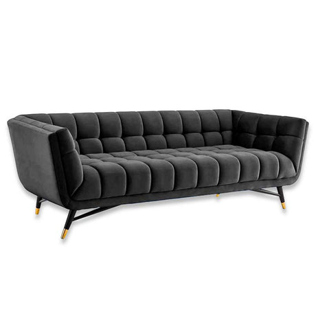 Sofá Genova Gris 220x80cm Cuero Sintetico Ecológico de Un Puesto - SOFAS Y POLTRONAS | Bylmo