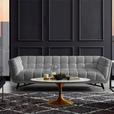Sofá Genova Gris 220x80cm Microfibra de Un Puesto - SOFAS Y POLTRONAS | Bylmo