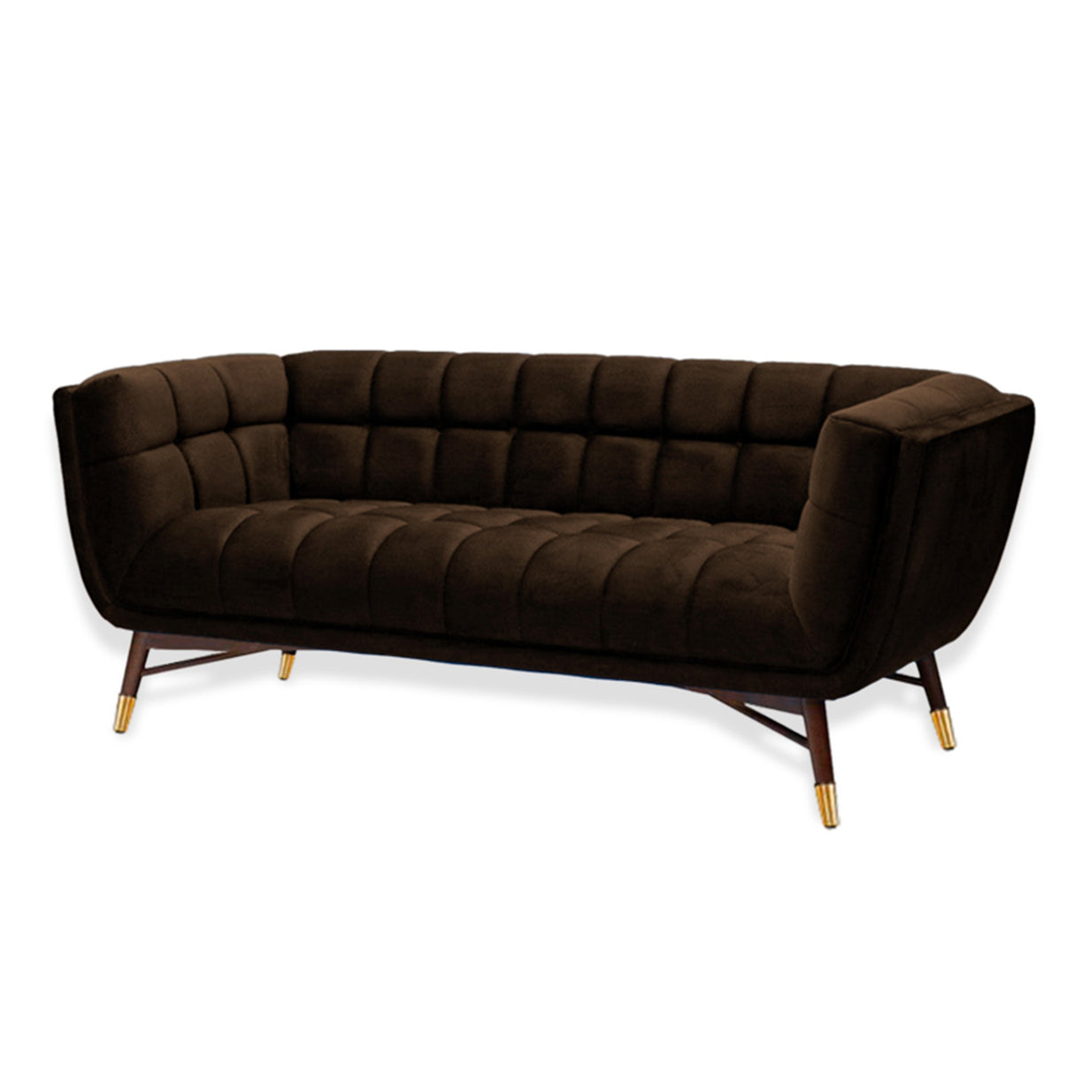 Sofá Genova Café 220x80cm Microfibra de Un Puesto - SOFAS Y POLTRONAS | Bylmo