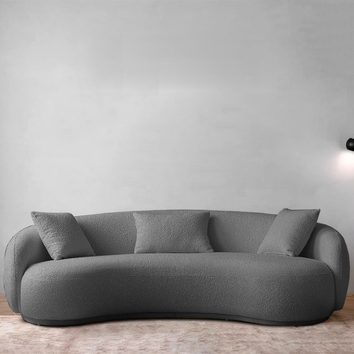 Sofá Niko Gris 220x80cm Microfibra de Un Puesto - SOFAS Y POLTRONAS | Bylmo