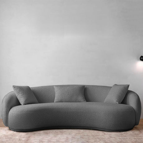 Sofá Niko Gris 220x80cm Microfibra de Un Puesto - SOFAS Y POLTRONAS | Bylmo