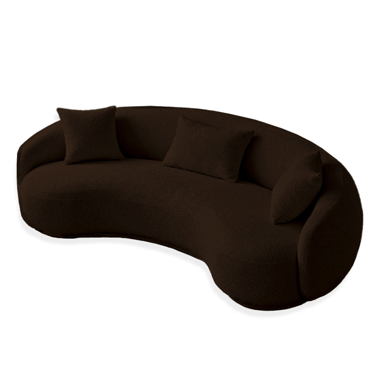 Sofá Niko Café 220x80cm Microfibra de Un Puesto - SOFAS Y POLTRONAS | Bylmo