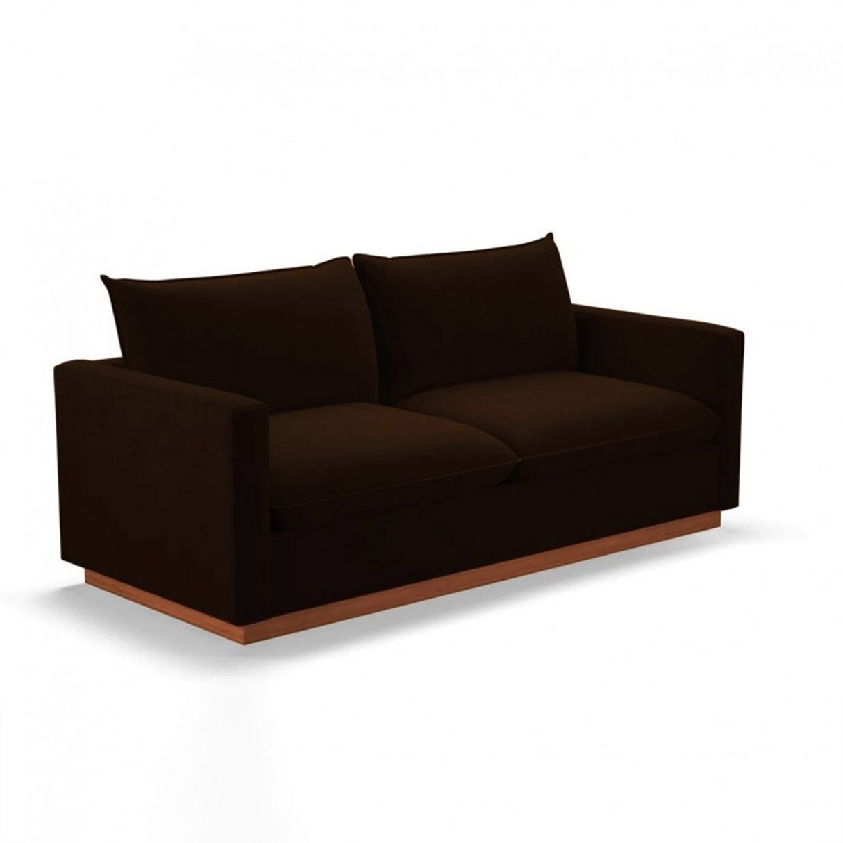 Sofá Carducci Café 200x80cm Cuero Sintetico Ecológico de Un Puesto - SOFAS Y POLTRONAS | Bylmo