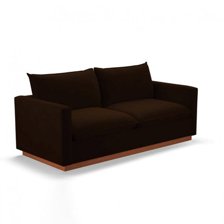 Sofá Carducci Café 200x80cm Microfibra de Un Puesto - SOFAS Y POLTRONAS | Bylmo
