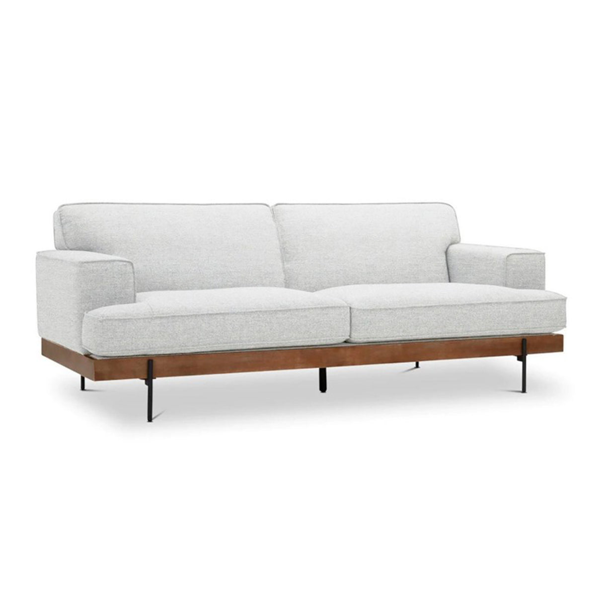 Sofá Santorini Blanco 180x80cm Microfibra de Un Puesto - SOFAS Y POLTRONAS | Bylmo