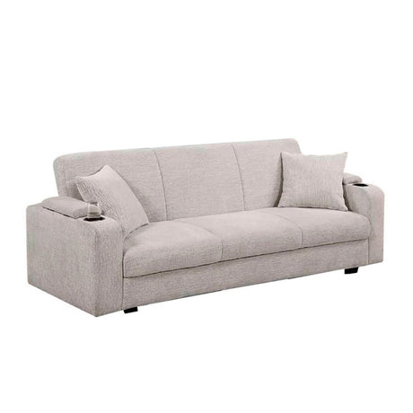Sofá Saeko Gris 180x80cm Microfibra de Un Puesto - SOFAS Y POLTRONAS | Bylmo