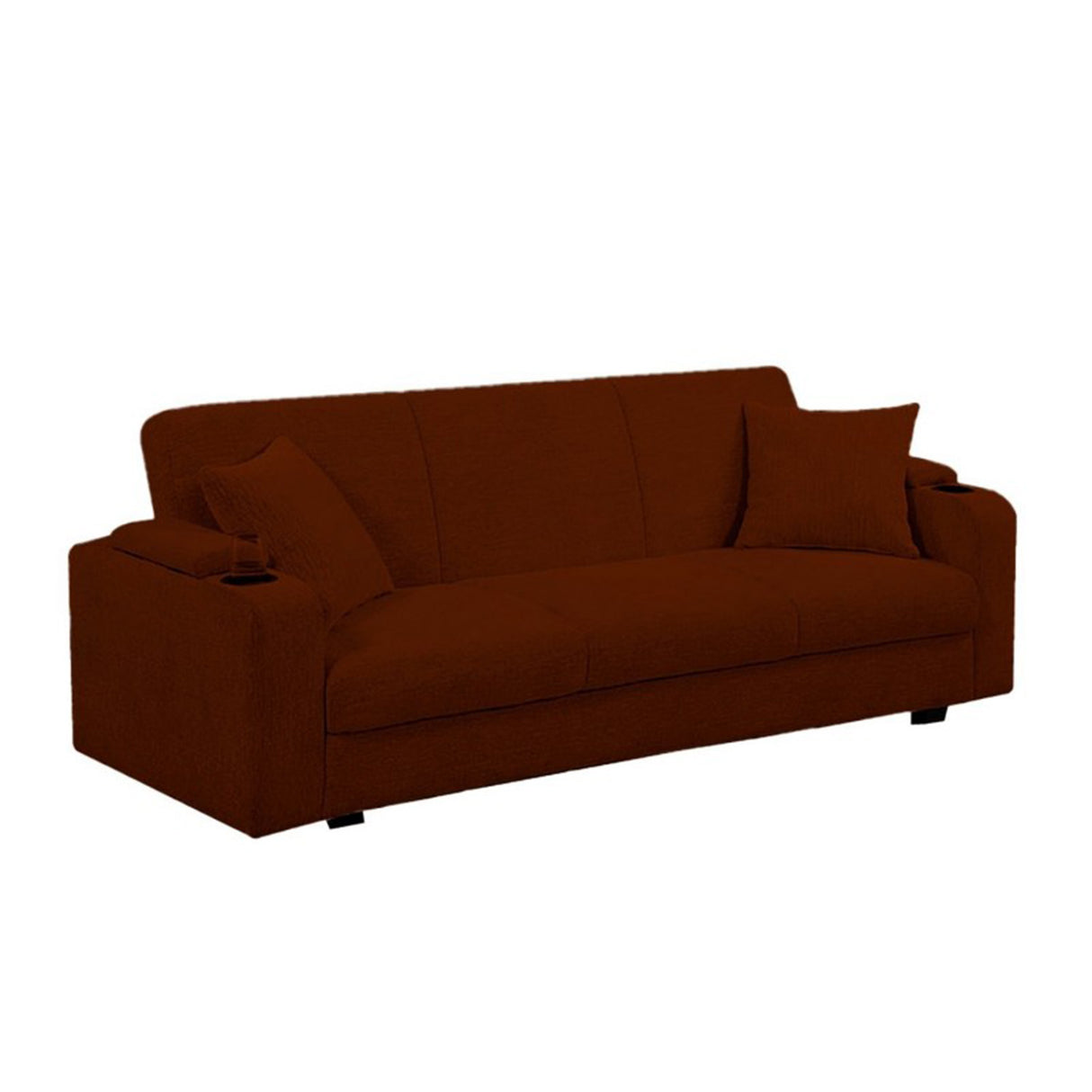 Sofá Saeko Café 180x80cm Cuero Sintetico Ecológico de Un Puesto - SOFAS Y POLTRONAS | Bylmo