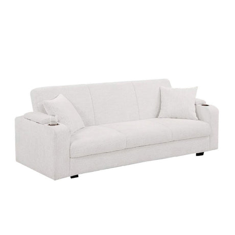 Sofá Saeko Blanco 180x80cm Cuero Sintetico Ecológico de Un Puesto - SOFAS Y POLTRONAS | Bylmo