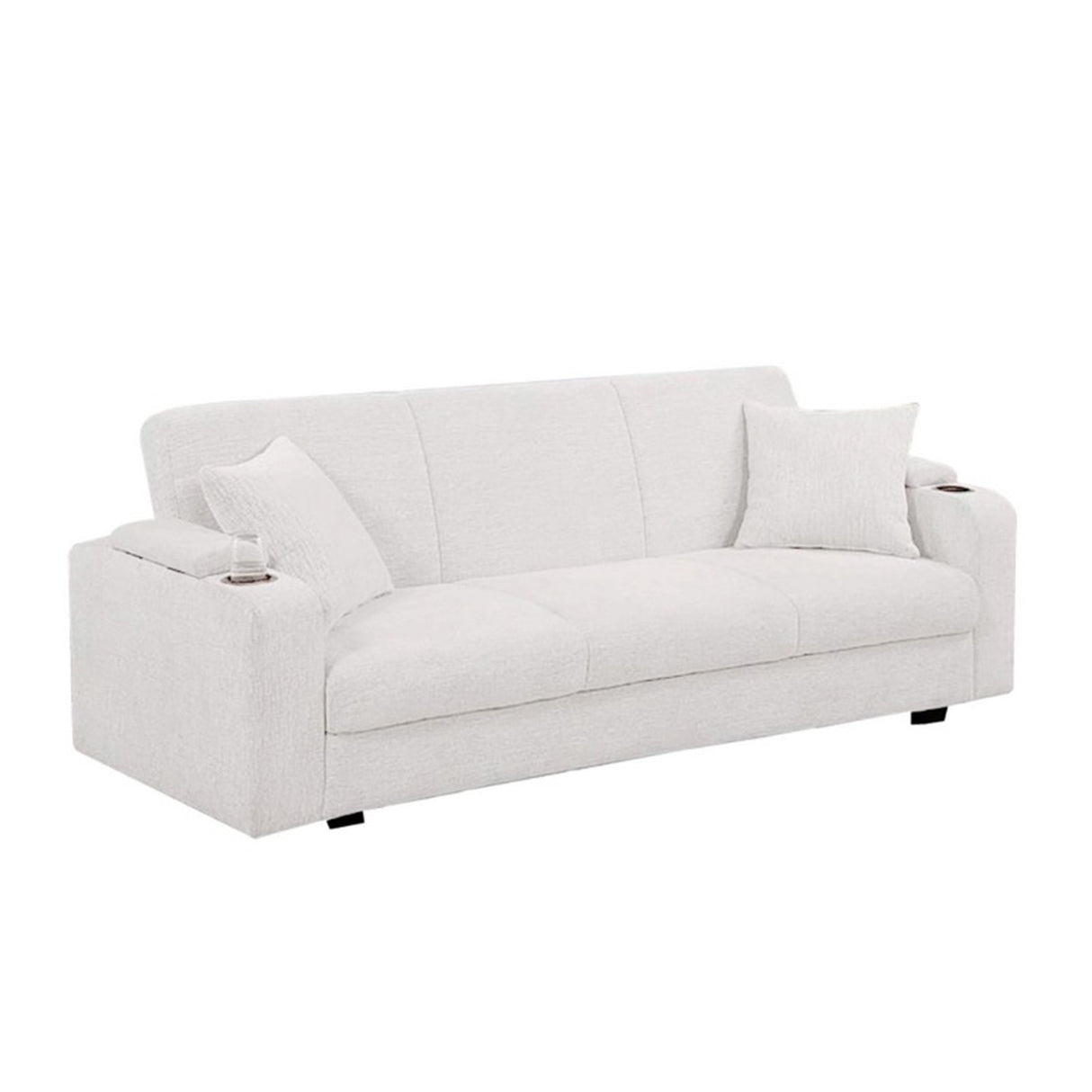Sofá Saeko Blanco 180x80cm Microfibra de Un Puesto - SOFAS Y POLTRONAS | Bylmo