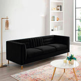 Sofá Farlop Negro 200x80cm Microfibra de Un Puesto - SOFAS Y POLTRONAS | Bylmo