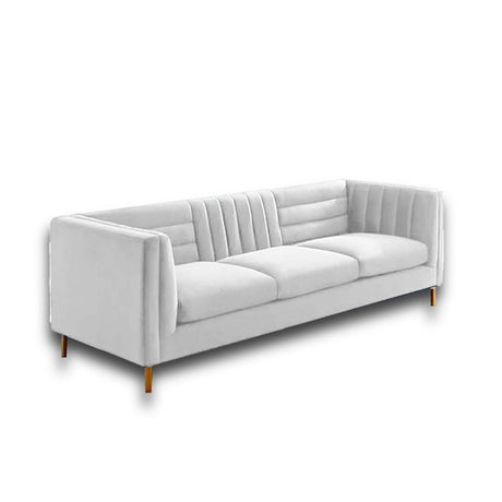 Sofá Farlop Blanco 200x80cm Cuero Sintetico Ecológico de Un Puesto - SOFAS Y POLTRONAS | Bylmo