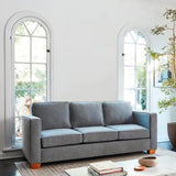 Sofá Erika Gris 200x80cm Microfibra de Un Puesto - SOFAS Y POLTRONAS | Bylmo