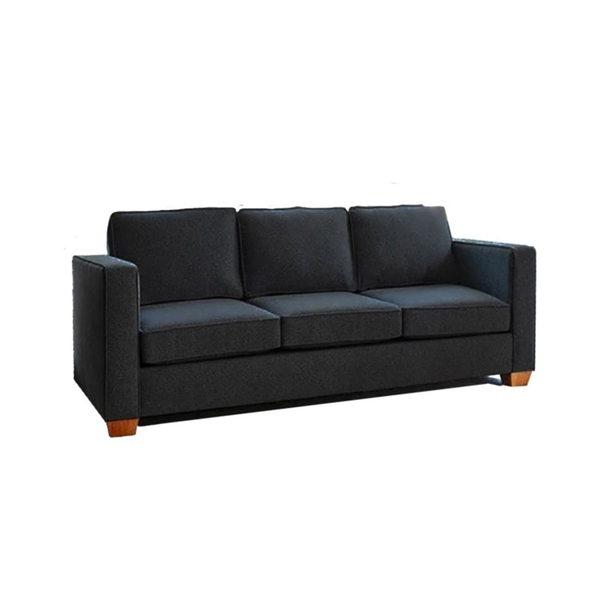 Sofá Erika Negro 200x80cm Microfibra de Un Puesto - SOFAS Y POLTRONAS | Bylmo