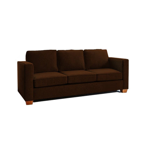 Sofá Erika Café 200x80cm Cuero Sintetico Ecológico de Un Puesto - SOFAS Y POLTRONAS | Bylmo