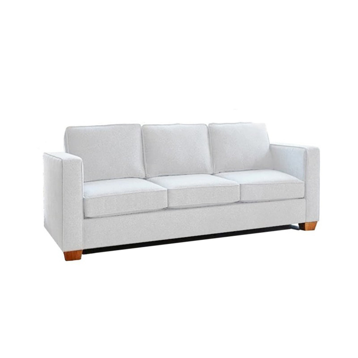 Sofá Erika Blanco 200x80cm Cuero Sintetico Ecológico de Un Puesto - SOFAS Y POLTRONAS | Bylmo