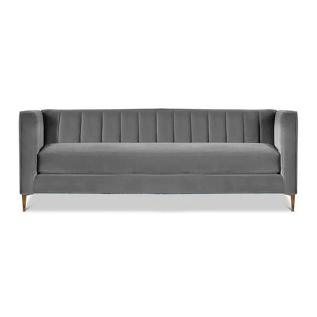 Sofá Saira Gris 200x80cm Cuero Sintetico Ecológico de Un Puesto - SOFAS Y POLTRONAS | Bylmo