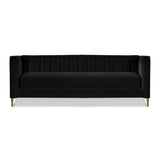 Sofá Saira Negro 200x80cm Microfibra de Un Puesto - SOFAS Y POLTRONAS | Bylmo