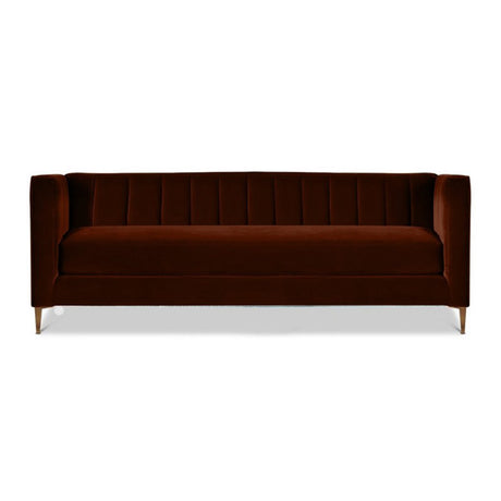 Sofá Saira Café 200x80cm Cuero Sintetico Ecológico de Un Puesto - SOFAS Y POLTRONAS | Bylmo