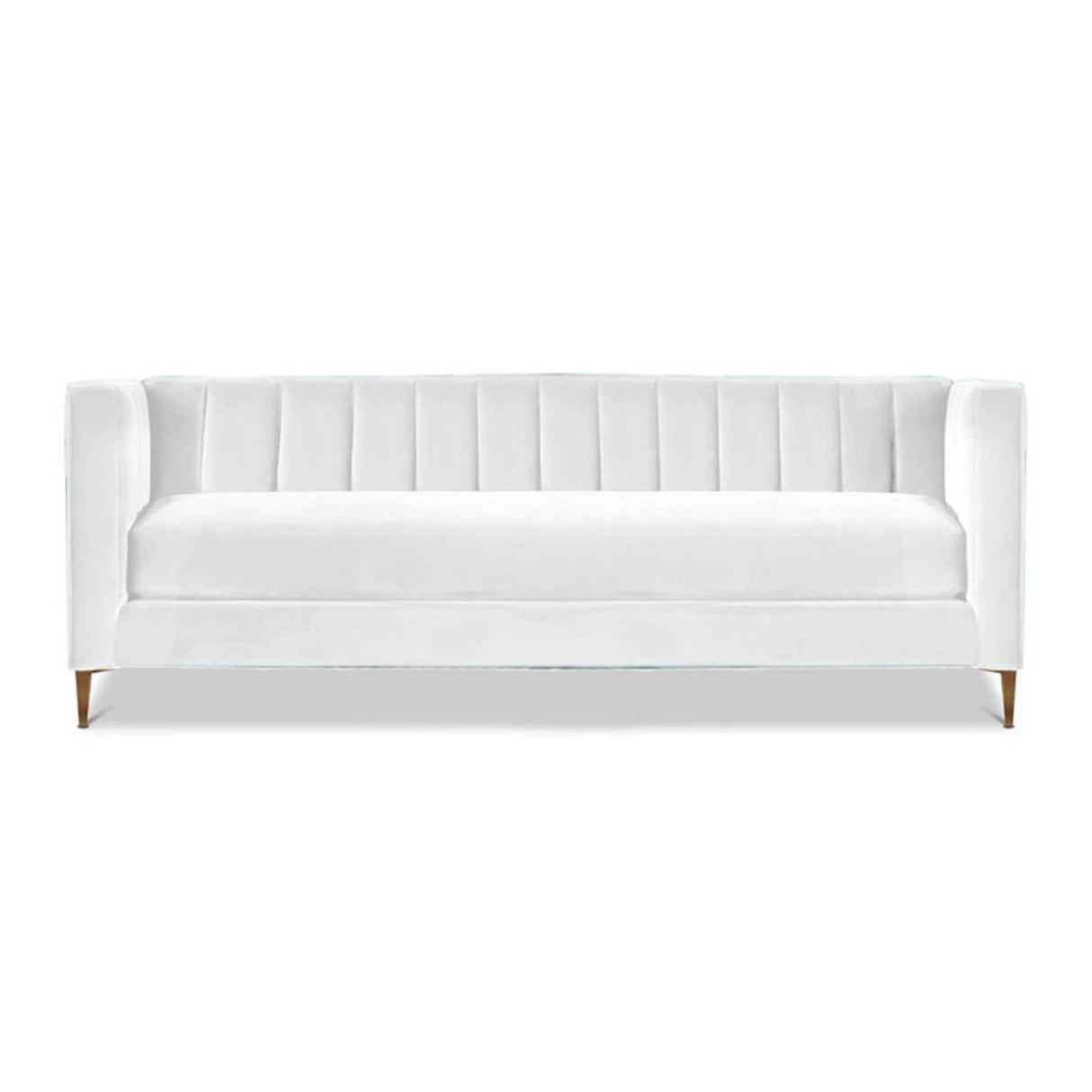 Sofá Saira Blanco 200x80cm Cuero Sintetico Ecológico de Un Puesto - SOFAS Y POLTRONAS | Bylmo