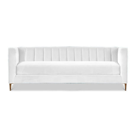 Sofá Saira Blanco 200x80cm Microfibra de Un Puesto - SOFAS Y POLTRONAS | Bylmo