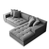 Sofá Prego Gris 280x80cm Microfibra de Dos Puestos - SOFAS Y POLTRONAS | Bylmo