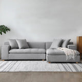 Sofá Prego Gris 280x80cm Microfibra de Dos Puestos - SOFAS Y POLTRONAS | Bylmo