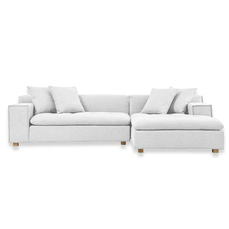 Sofá Prego Blanco 280x80cm Microfibra de Dos Puestos - SOFAS Y POLTRONAS | Bylmo
