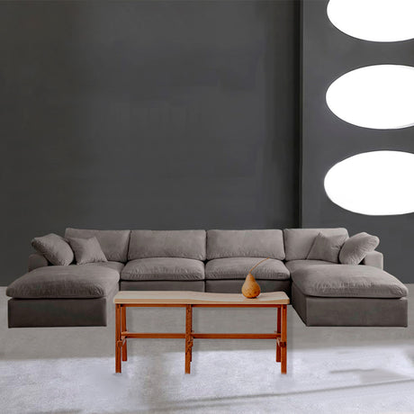 Sofá Vorrei Gris 340x80cm Microfibra de Dos Puestos - SOFAS Y POLTRONAS | Bylmo