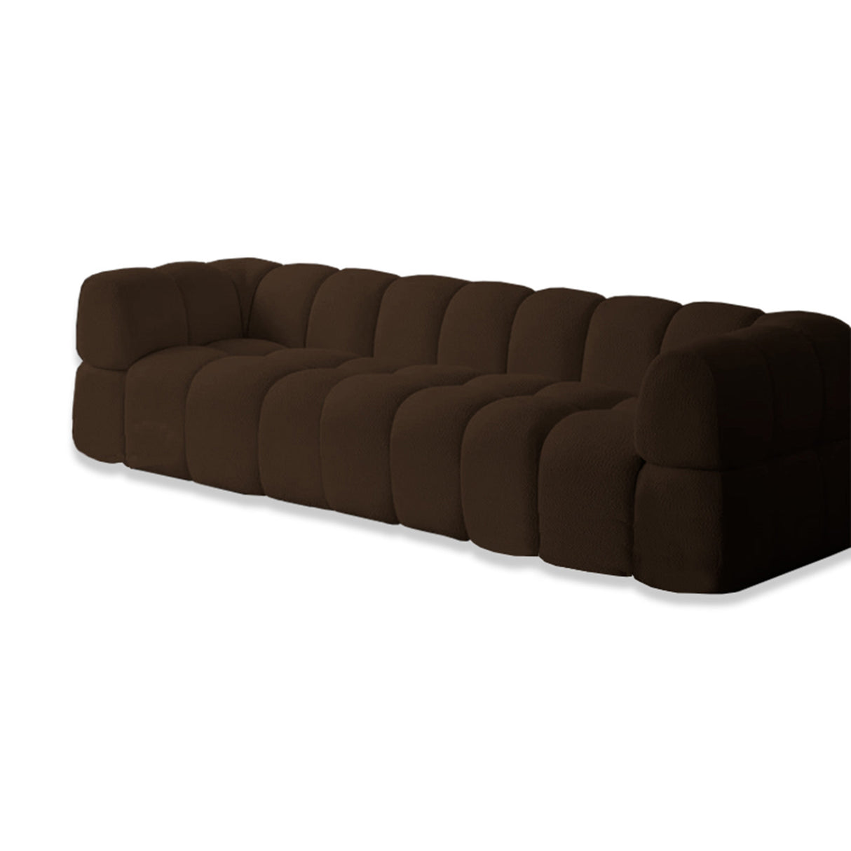 Sofá Noelia Café 280x80cm Cuero Sintetico Ecológico de Un Puesto - SOFAS Y POLTRONAS | Bylmo