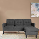 Sofá Indiana Gris 240x80cm Microfibra de Un Puesto - SOFAS Y POLTRONAS | Bylmo